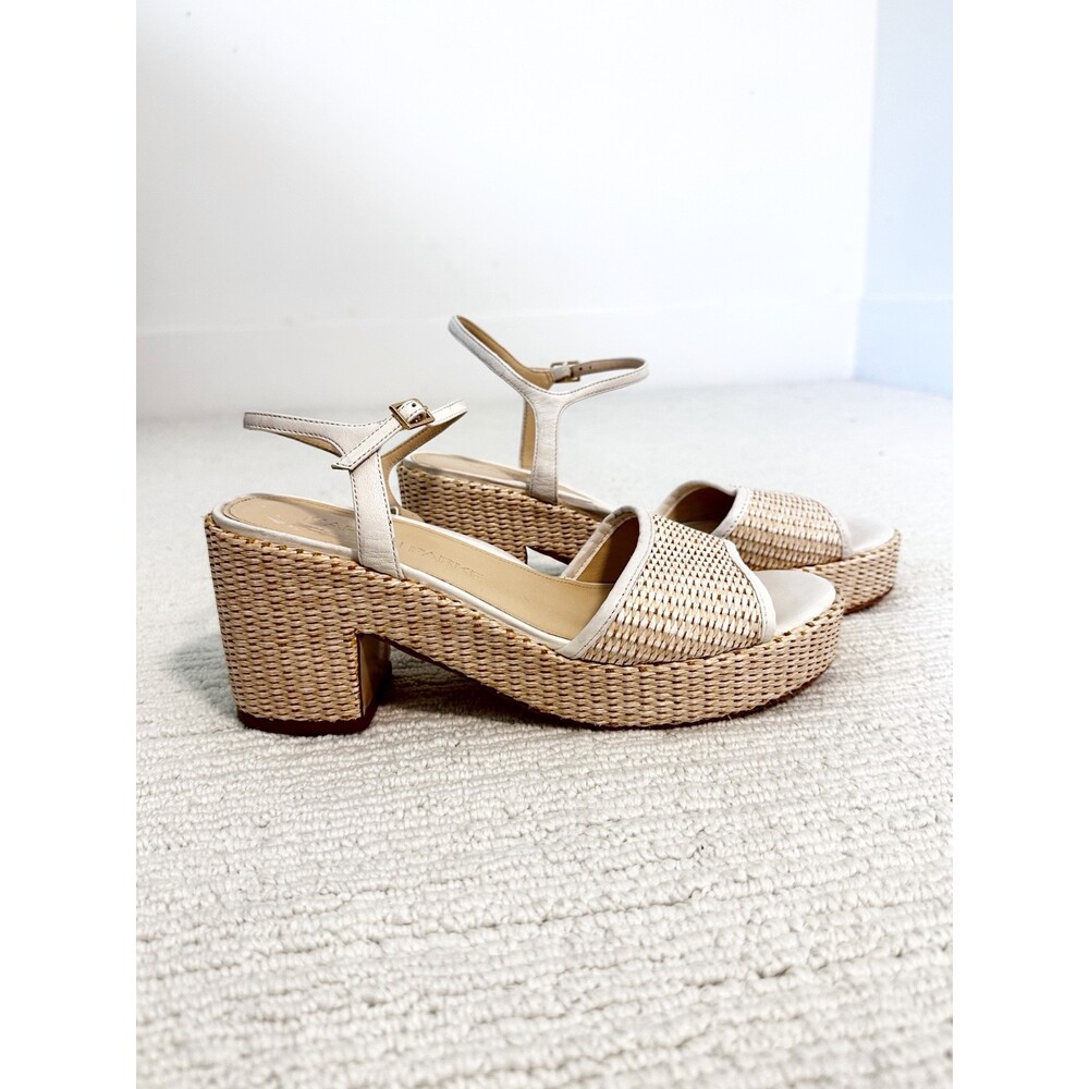 MARION PARKE Haven Platform Sandal Women's 40 Cream Coconut Girl Designer Vacay - Picture 13 of 13